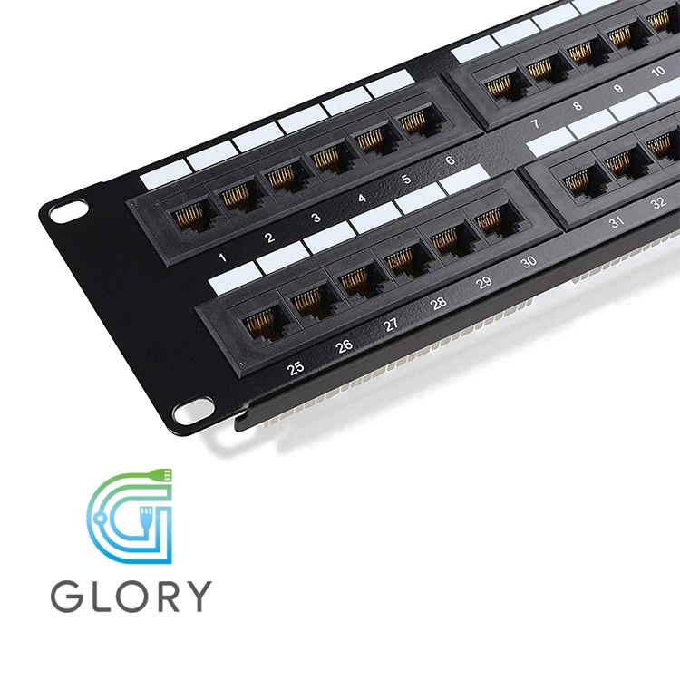 
Glory Factory Price Networking Cable Management 8P8C Cat5e 48 Ports RJ45 Patch Panel 
