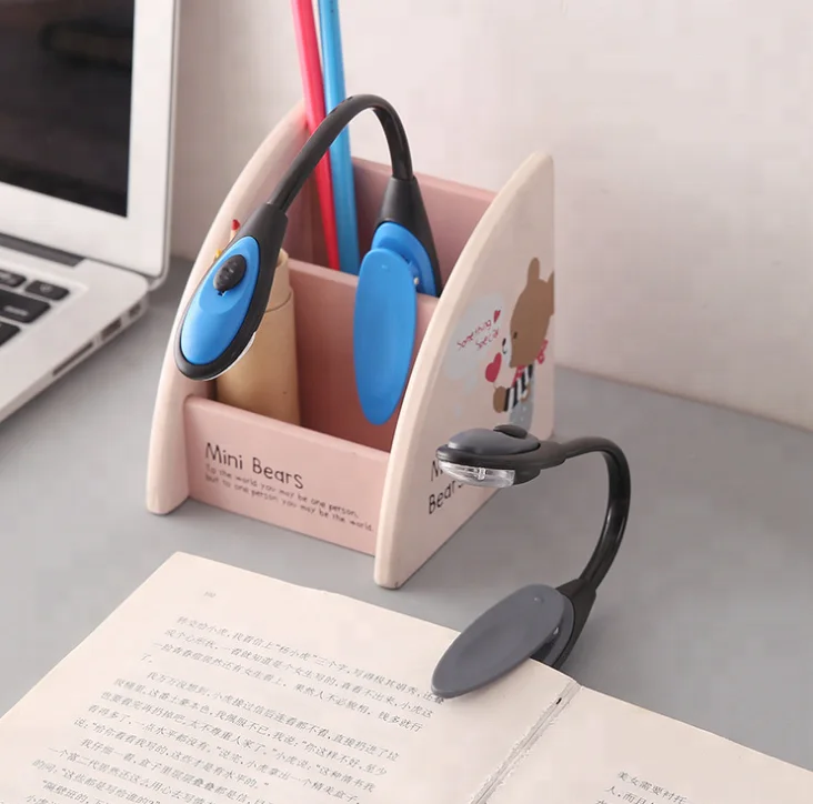 Plastic mini clip reading led book light for promotion / Flexible clip reading light / reading book light for bed