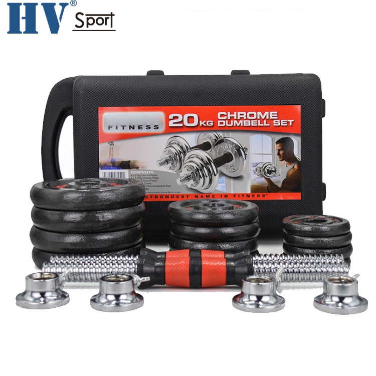 
Black Stoving Varnish Adjustable Dumbbell Barbell Set 20kg 