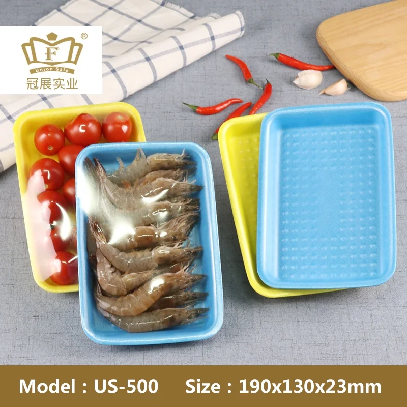 
19*13*2.3cm Disposable plastic foam tray in Food Grade ps material supermarket foam plate disposable party snacks plate 