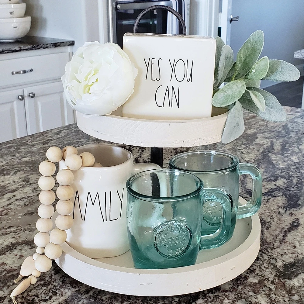 Wooden Wedding 2 Tier Cake Stand Display Tier