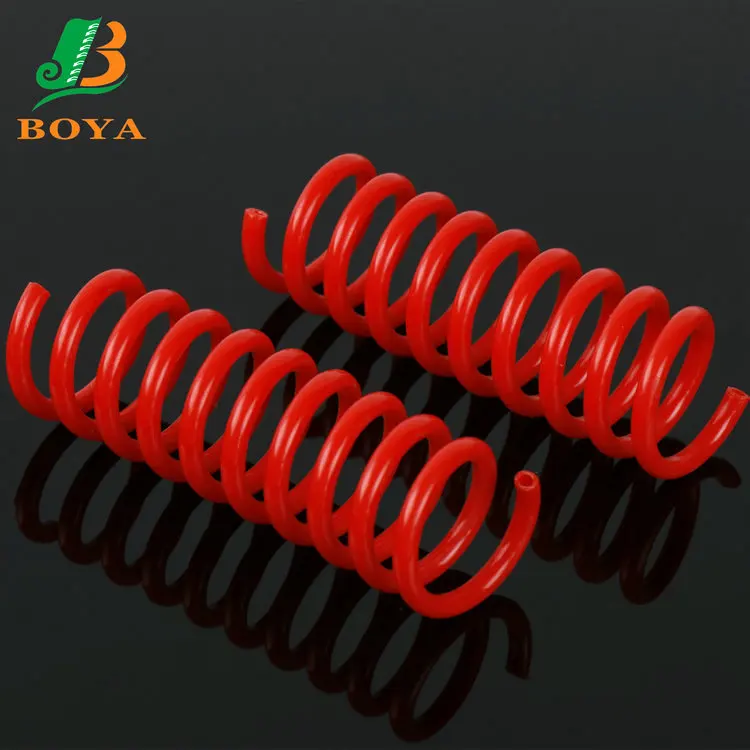 BOYA High Quality School Supplier PVC Hollow Red Plastic Spiral Binding Coil