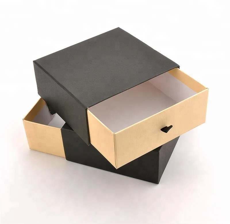eco friendly custom slide open brown kraft paper drawer gift box