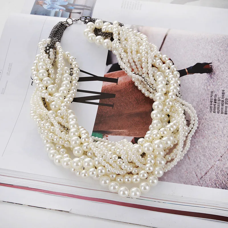 2018 new trendy popular top selling pearl necklace jewelry in stock
