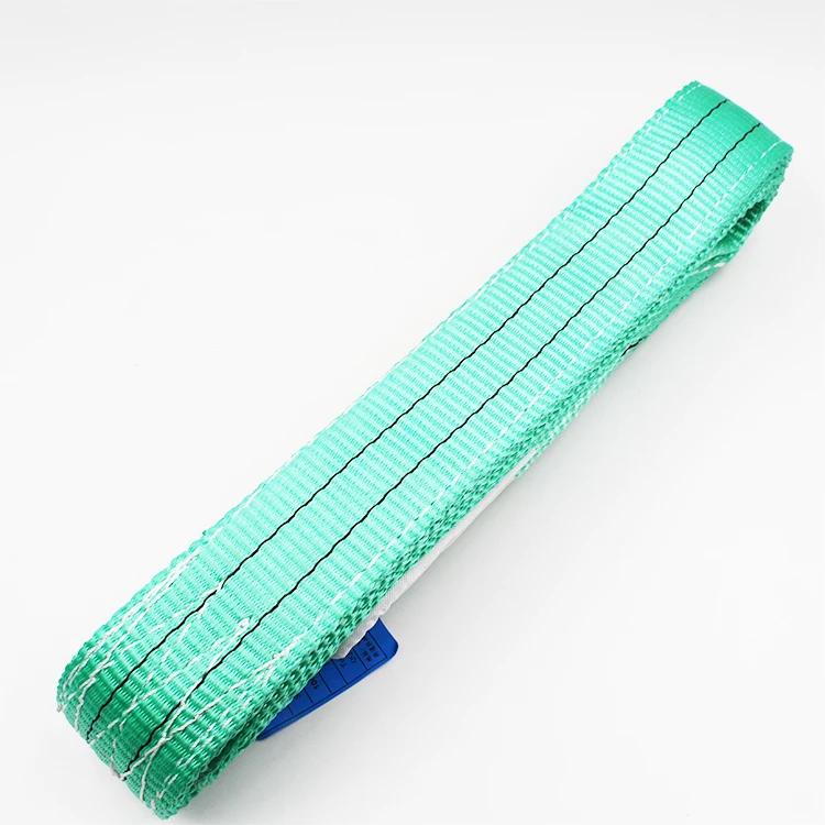 
8mm Width 3T Yellow Polyester Safe Lift Webbing Sling With Flat Or Becket Eyes 