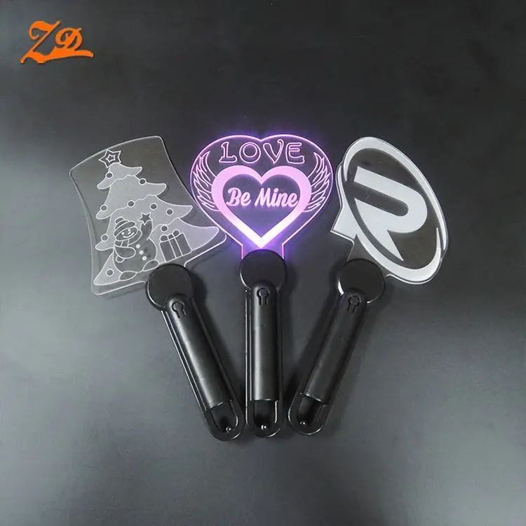 Concert Favour LED lighting Acrylic Stick, Customized Logo printed LED Cheering Colorful Stick