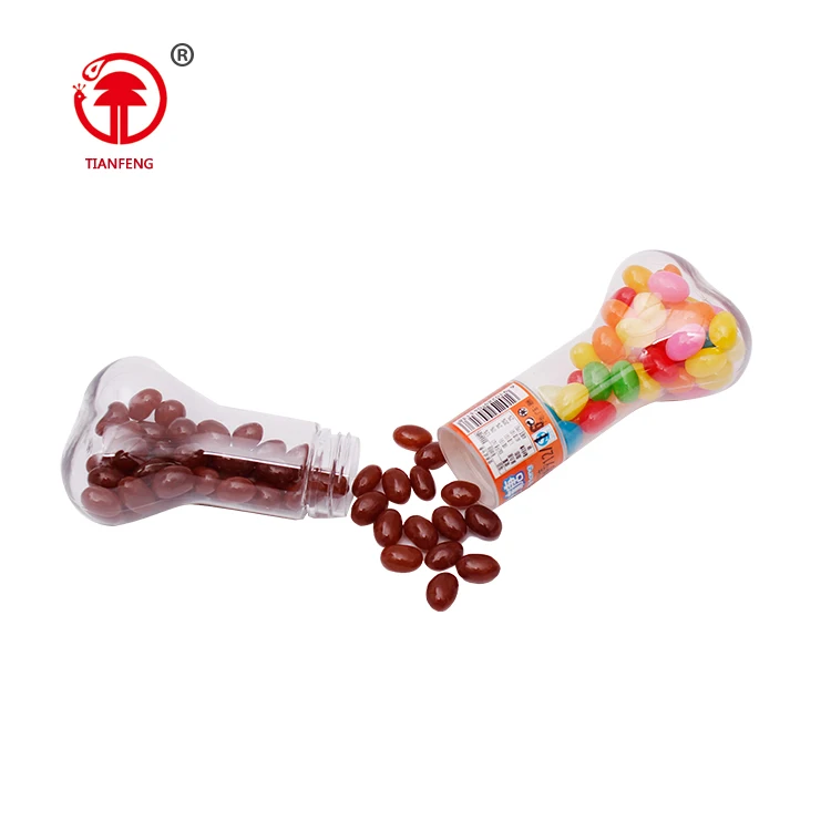 Colorful soft candy cola jelly bean flavours halal jelly bean with bone packing