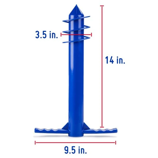 Beach Umbrella Base Sand Anchor Stand Plastic Screw Strong Spike Auger