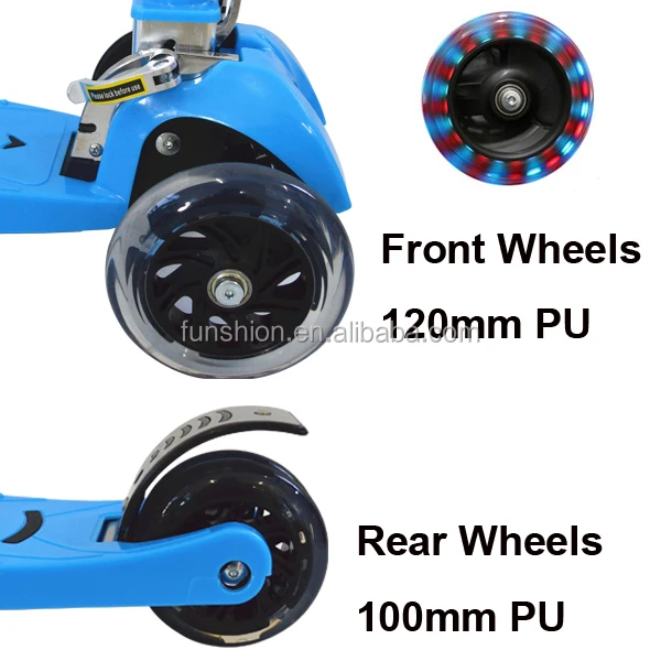 4 wheels kids kick scooter plastic child scooter with Nylon scooter deck