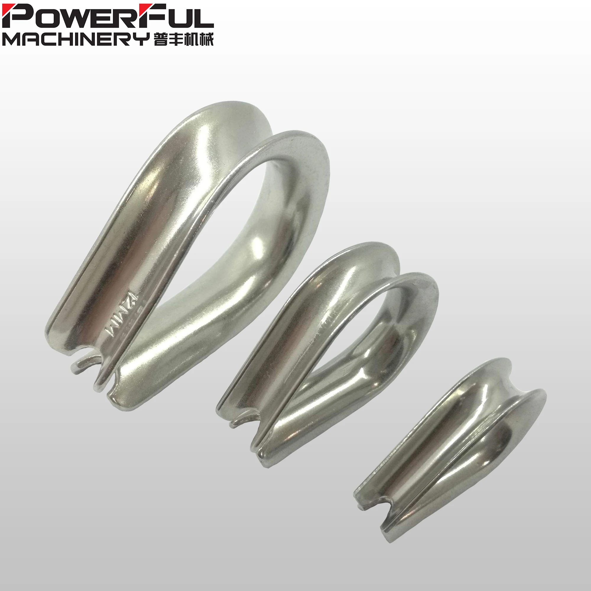 stainless steel polished tube thimble for wire rope with gusset