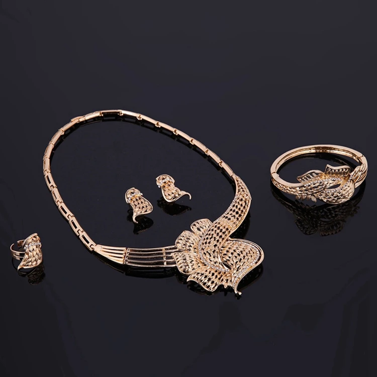 High Fashion African Gold Plated Indian Jodha Akbar Pakistani Artificial Turkish Wedding Jewelry Sets Dubai Bridal