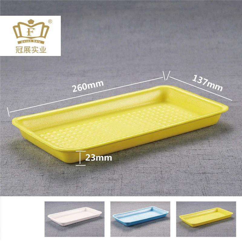 26*13,7*2,3 см одноразовый пенопластовый поднос, пенопластовая тарелка или столовая посуда для супермаркета, пакет для замороженного мяса, пищевая упаковка, многоцветная поддержка