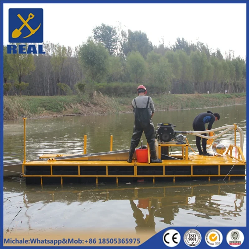 Light portable back-pack dredge gold and diamond dredging machine