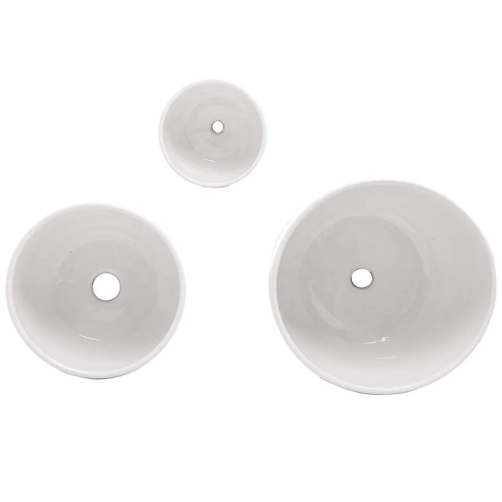 Set Of 3 Small To Medium Sized Round Modern Ceramic Pot