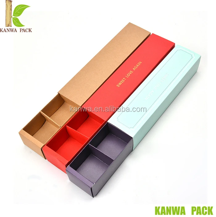 biodegradable nature kraft paper macaroon box with clear window