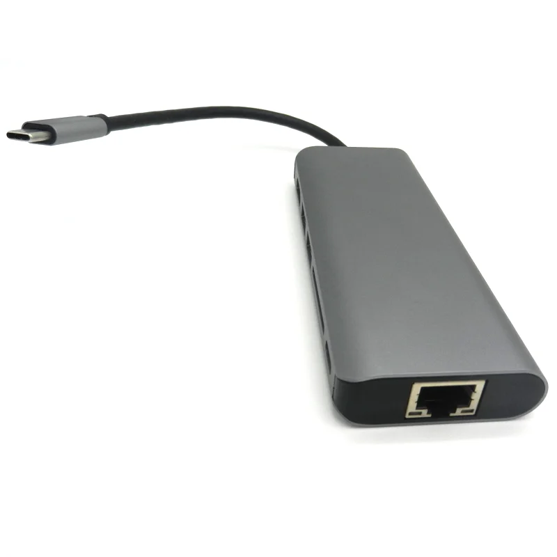 4K 30hz HDMI Output USB C Type C Hub TO HDMI +TF Card+ USB 3.0 with Ethernet Adapter 6in1 USB C HUB