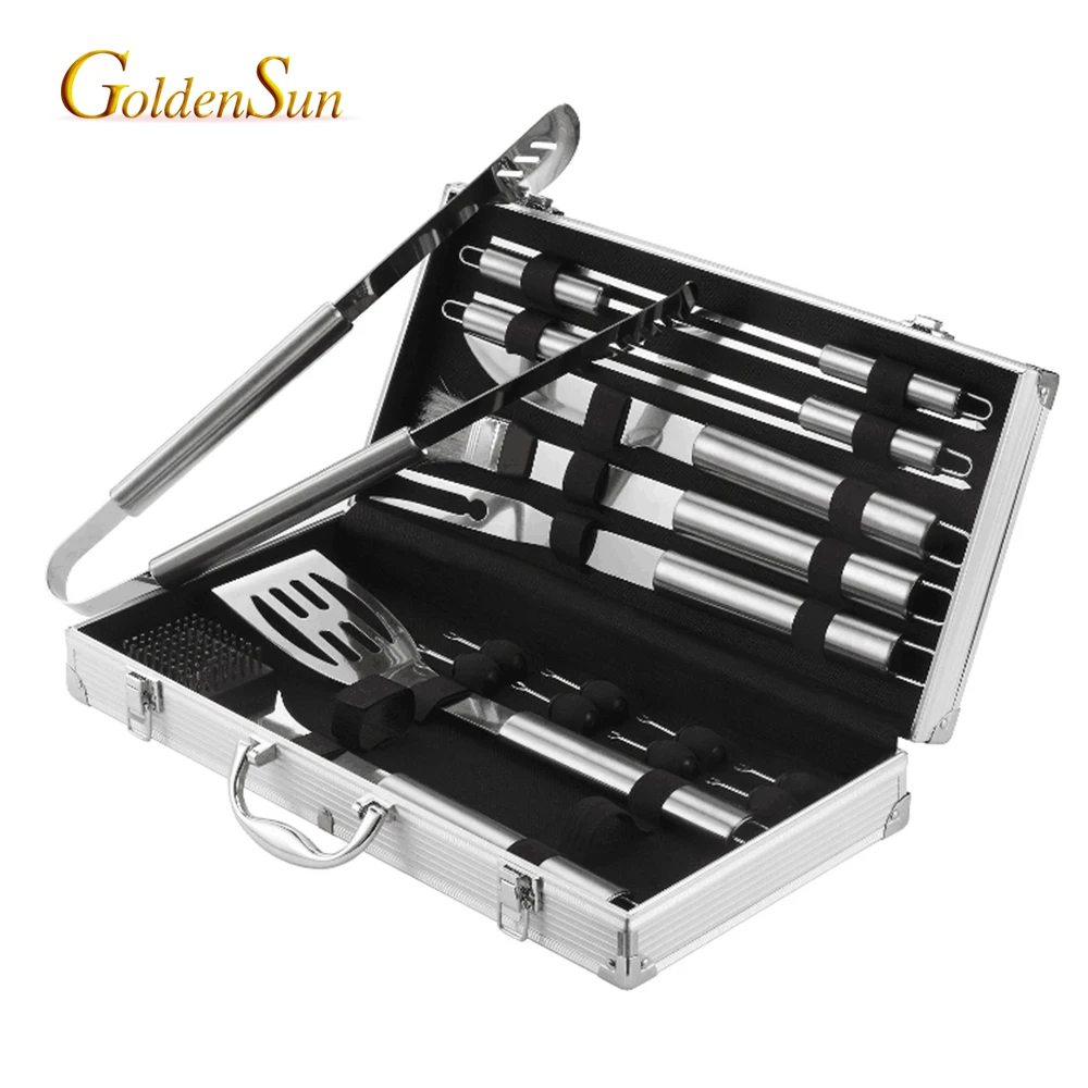 Custom logo no coated barbecue accessories grilling kit set bbq tool set
