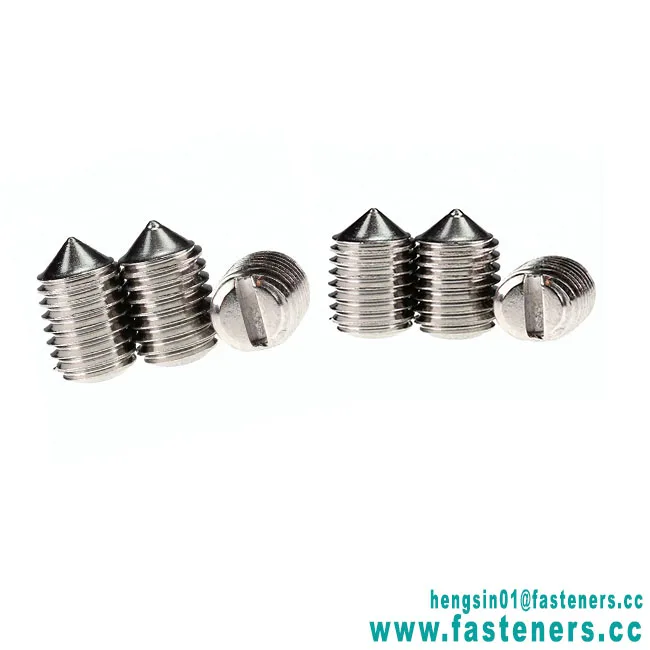 Factory Low Price Stainless Steel Slotted Set Screw With Cone Point DIN553