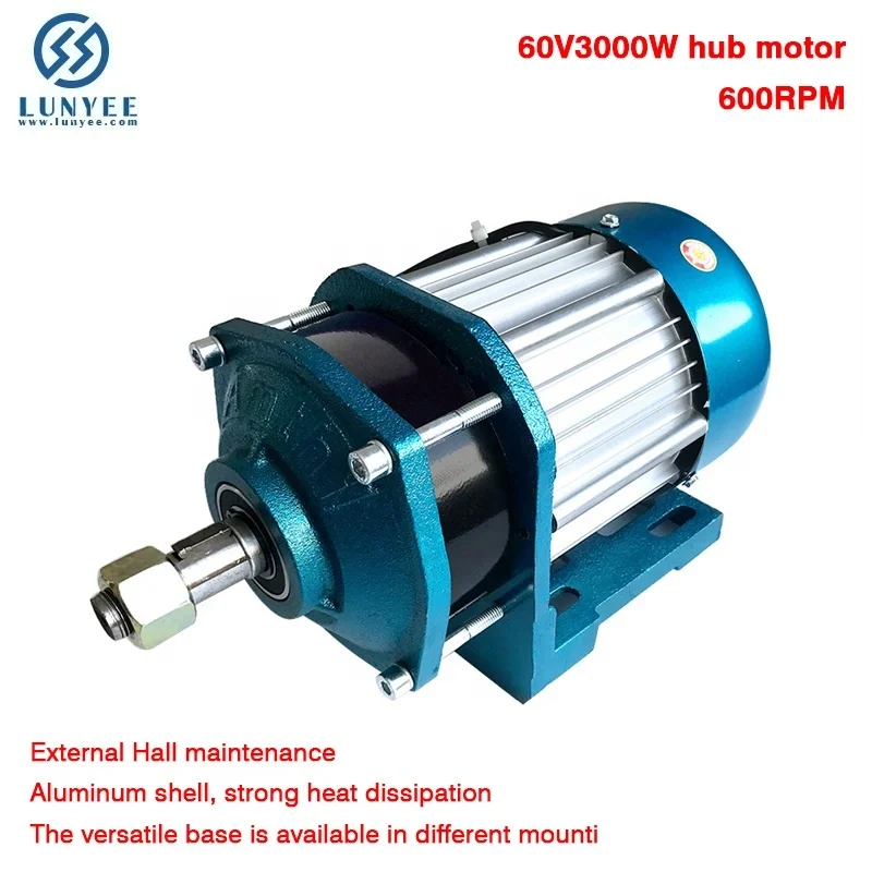60V 3000W Tricycle Brushless Gear BLDC Cargo motor hub Motor Electric motorcycle DC Motor e bike motorcycle modify DIY kit