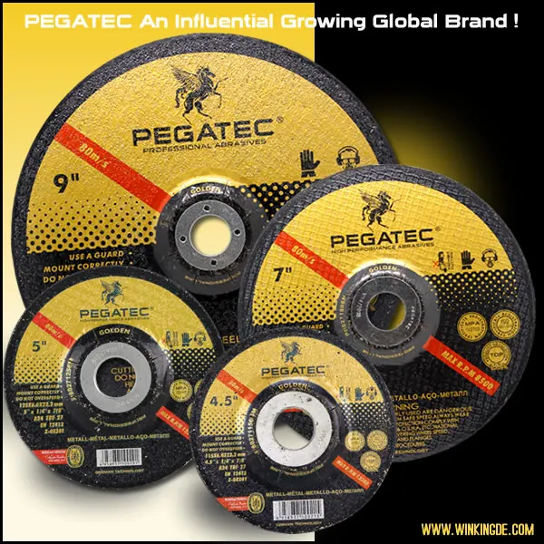 4.5' 115x6.4x22.2mm pegatec high quality small grinding wheels for metal en12413