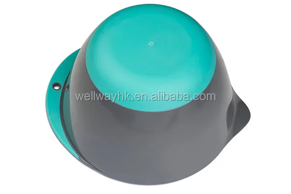 Bestsell dark grey plastic Salad Bowl with blue handle