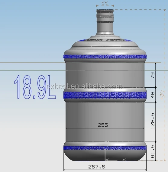 High Quality 10L 12L 15L Disposable Using Bottle 55mm Neck Preform for 3 Gallon 4Gallon 5 Gallon Water Bottle