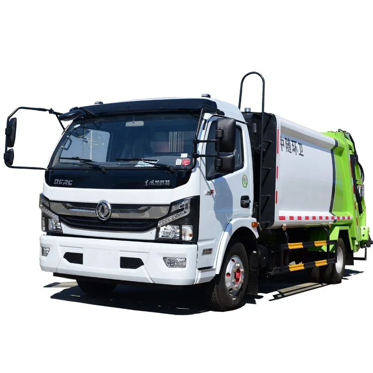 DFAC 8000L 8 cubic Euro5 small 4x2 rear loader compressed garbage trucks