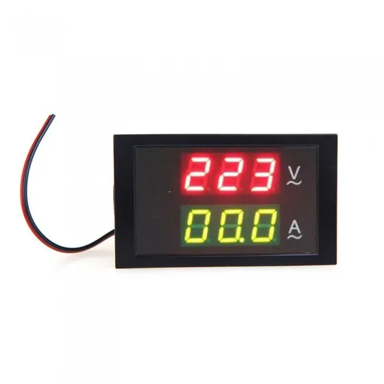 Digital LED Voltage Meter Ammeter Voltmeter with Current Transformer AC80-300V 0-100.0A Dual Display