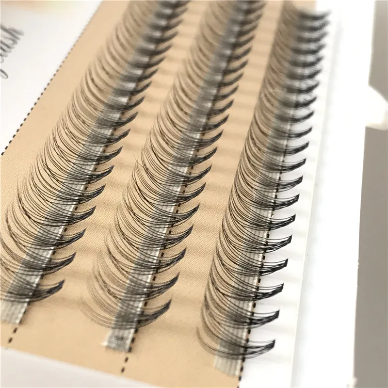 
60pcs individual eyelash extension cluster bundles false eyelash extension tray 