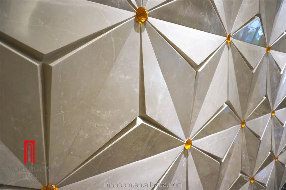 
Moreroom Stone Spain Crema marfil 3d marble cnc wall panels 
