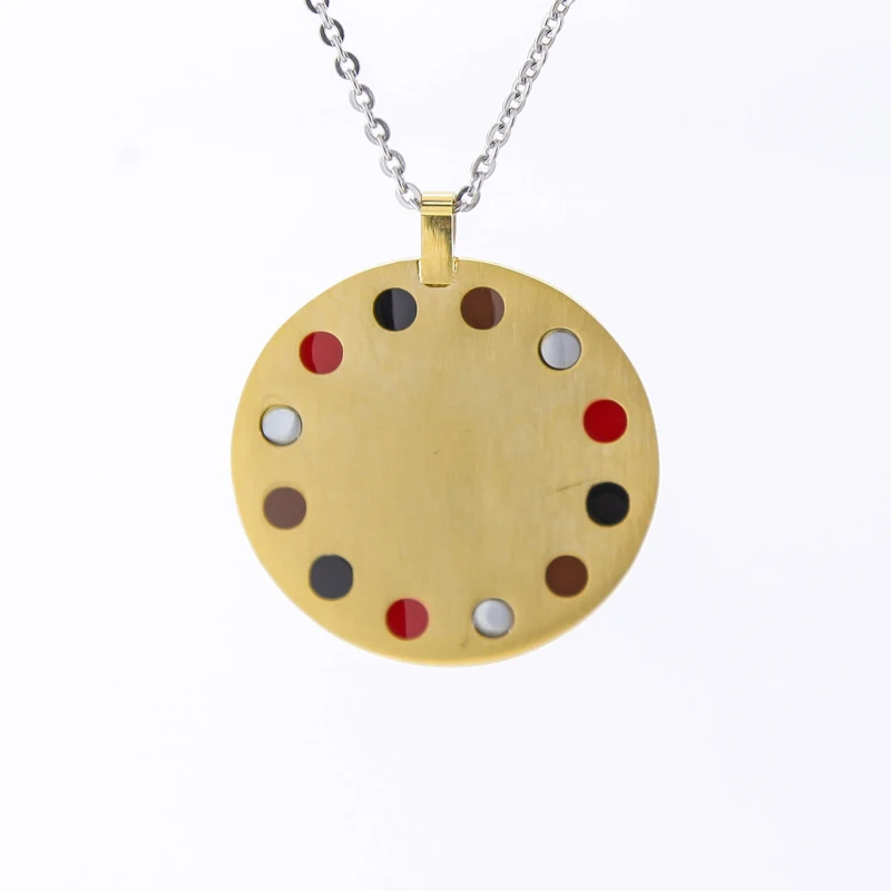 2018 hot style stainless steel scalar magnet germanium anions bio energy pendant for pain relief unisex