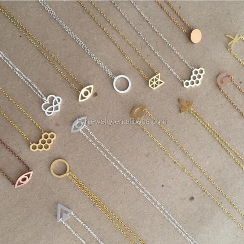 
Fashion design craftsman spirit made simple gold silver necklace for girls delicate jewelry 