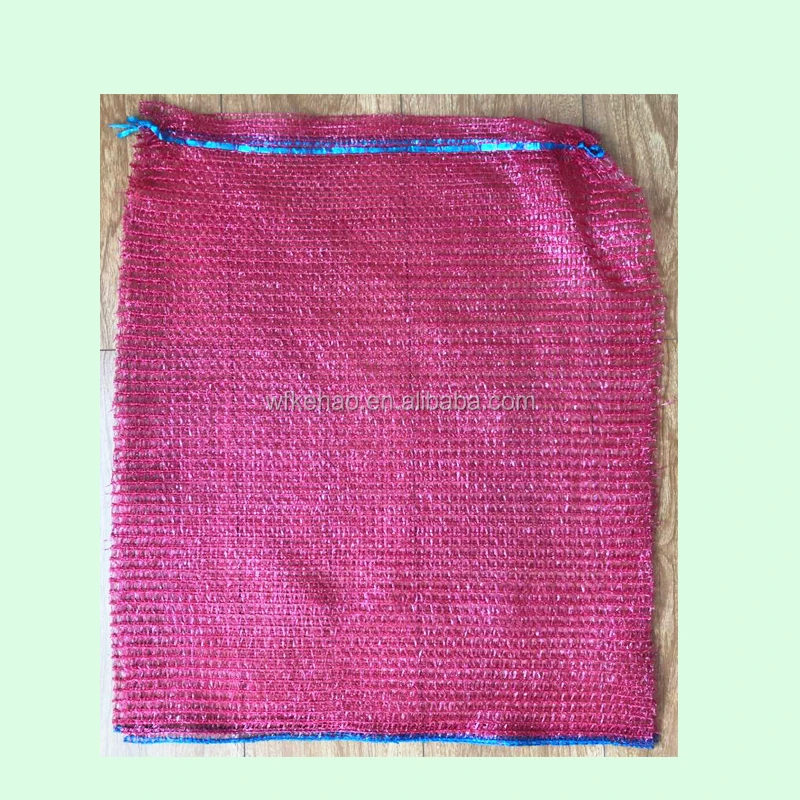 Cheap price 40 kg red lemon hdpe raschel mesh vegetables bag