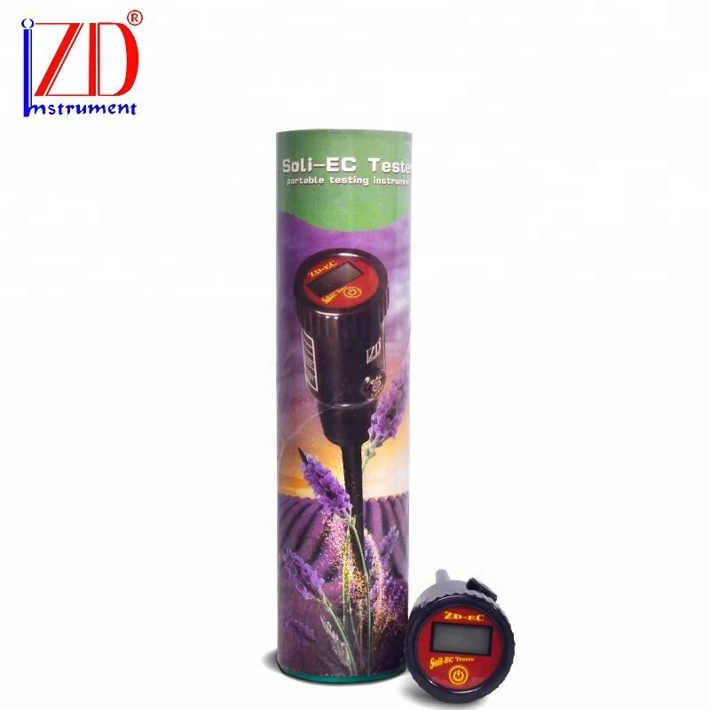 Portable digital soil EC probe conductivity sensor meter