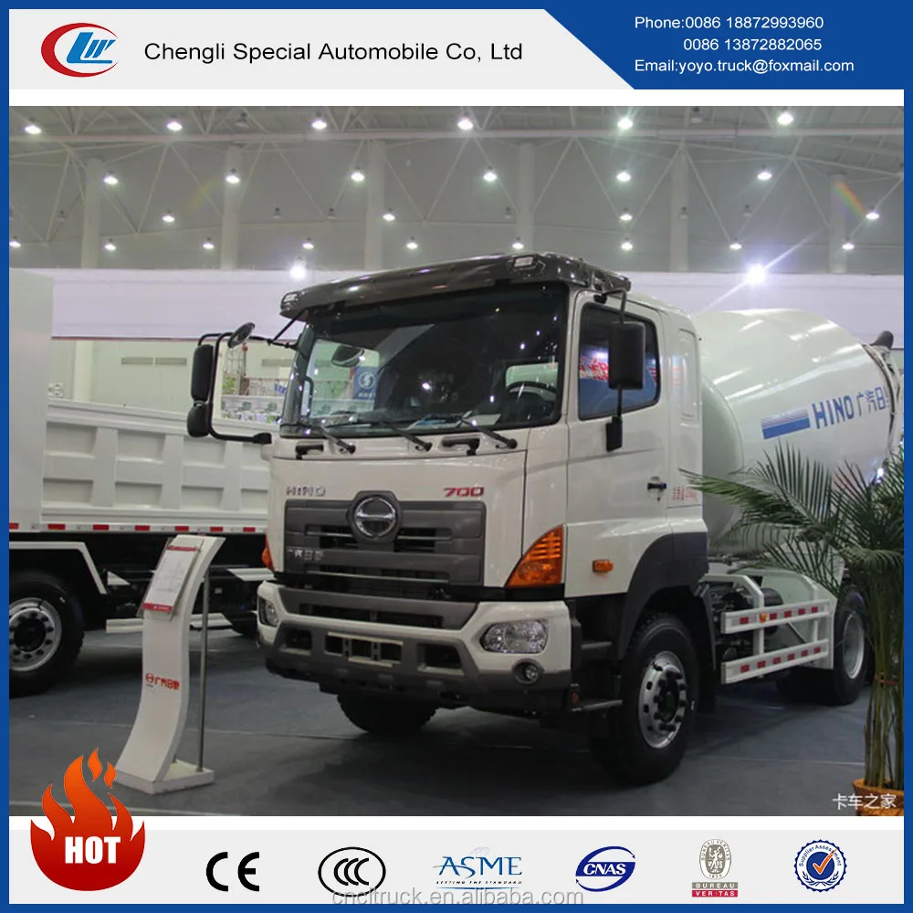 Good Quality 10CBM Used Truck Mixer Original Japan Used Hino 700 Concrete Mixer Truck