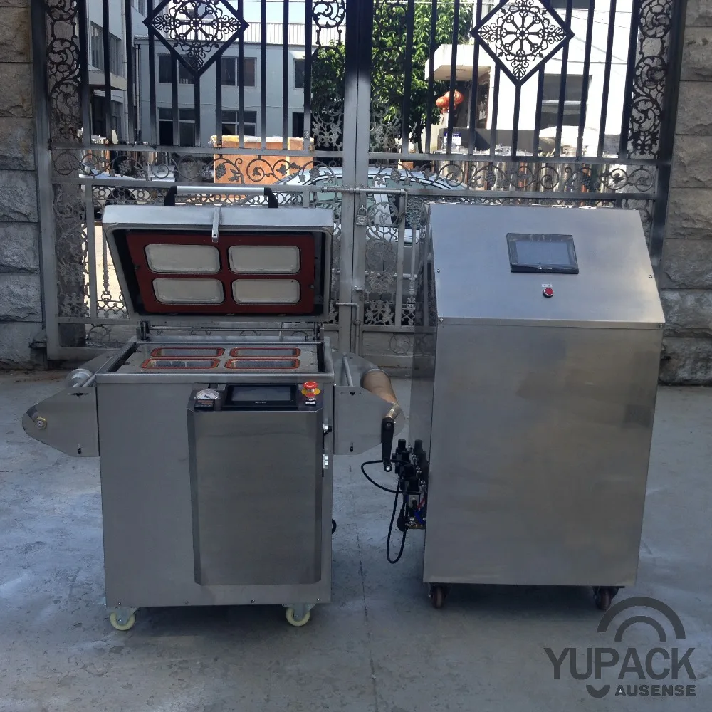 YUPACK tray vacuum sealing machine ,tray vacuum packaging machine