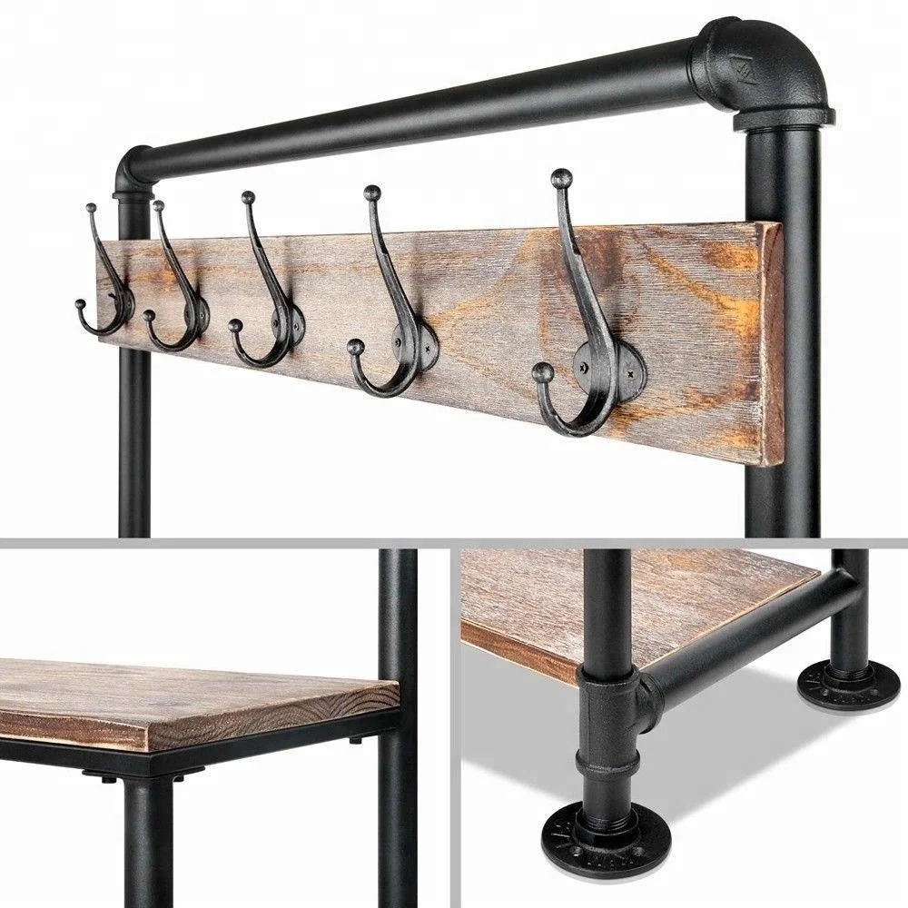 Retro Antique Clothing Rack Loft Style Industrial Clothing Hanger