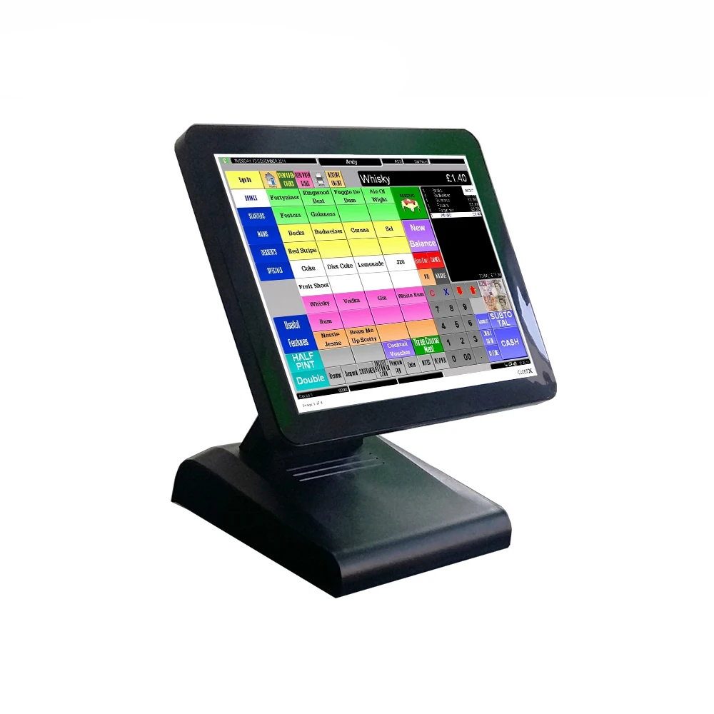 
15 Inch Touch Screen Computer Billing Machine With Powder Monitor POS Terminal For Supermarket 