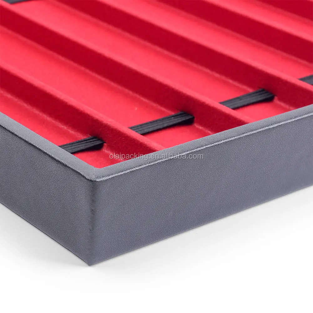 various slots wooden jewelry display for earrings and rings