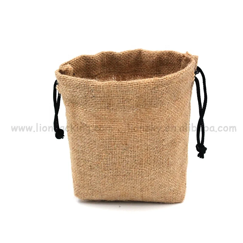 Recyclable Coffee Beans Pouch Promotional Cocoa Food Grade Jute Sack Rice Bag