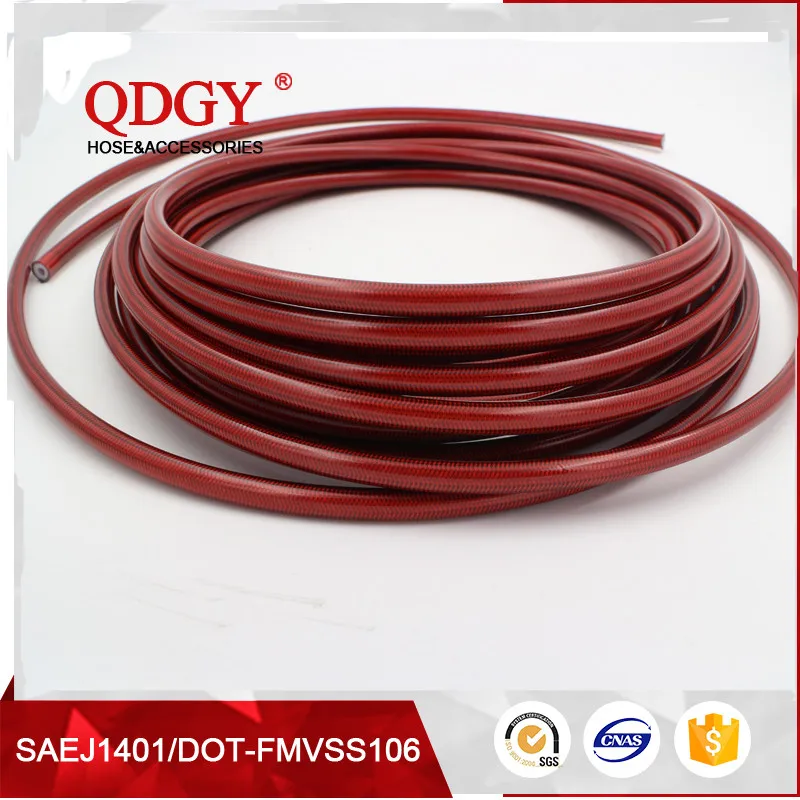 10Meters red color Stainless steel wire braided PTFE brake hose