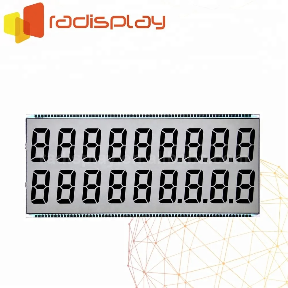 Custom Segment Transflective Fuel dispenser 50-pin Lcd display