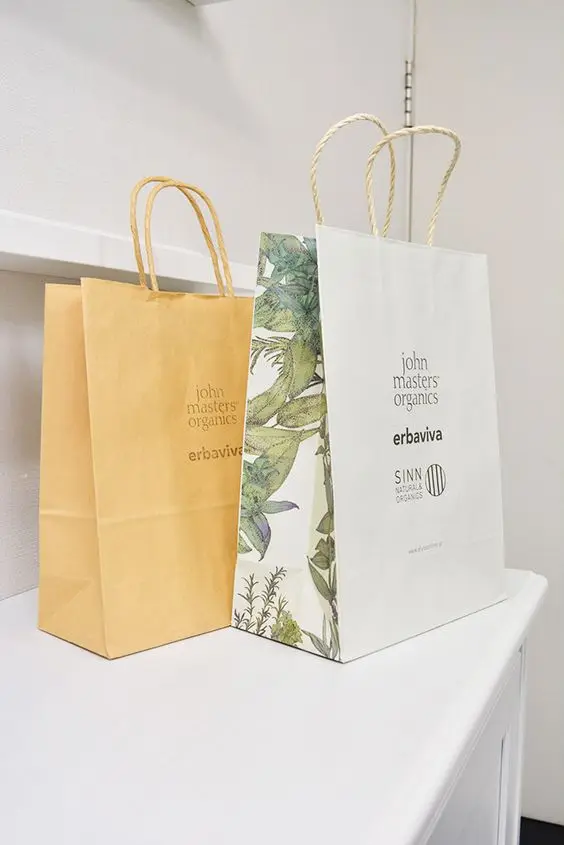 
Eco-friendly Custom Print White Kraft Paper Bag With Logo 