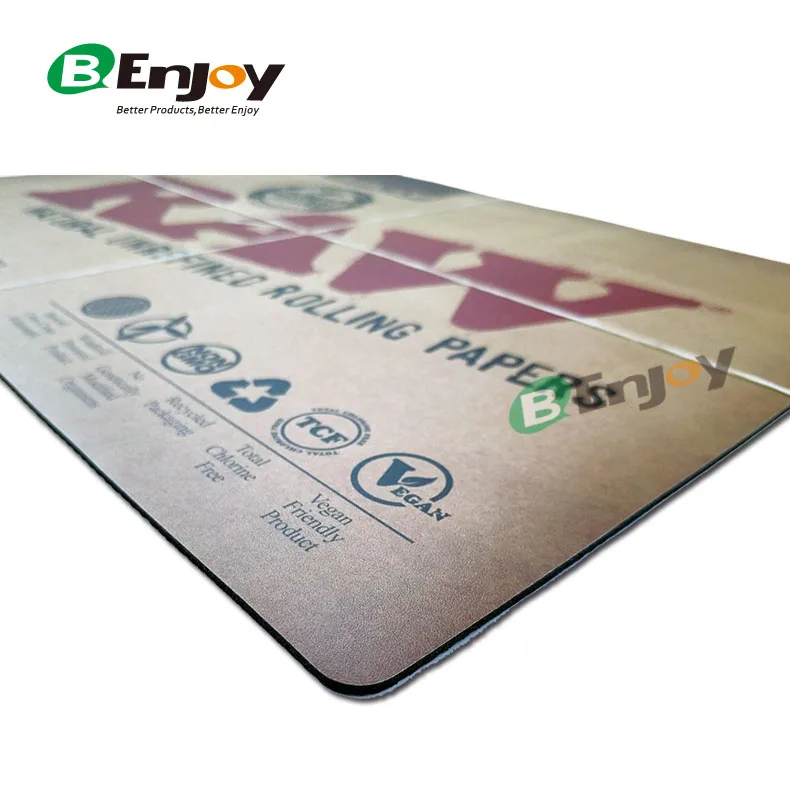 Non Slip Rubber Back  Hard PVC Counter Mat with Custom Printed