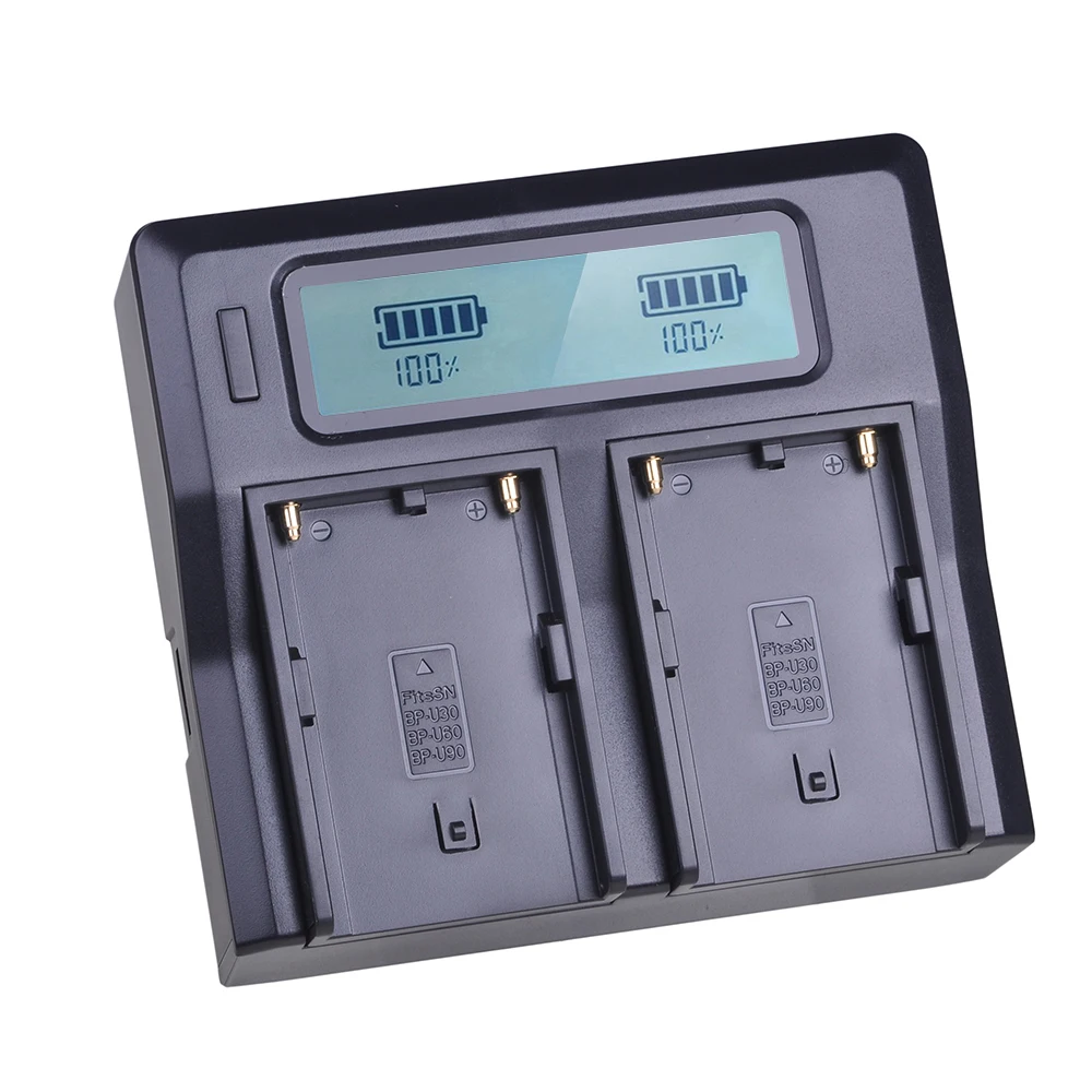 
New BP-U90 BPU90 BP U90 LCD FAST DUAL Charger for Sony PMW-100 PMW-150 PMW-160 PMW-200 PMW-300 PMW-EX1 EX3 EX280PHU-60K battery 