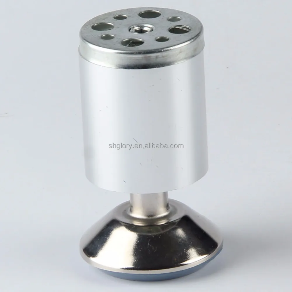 Wholesale Furniture Hardware Adjustable Finish Steel Sofa Feet Chrome Metal Soft Table Leg