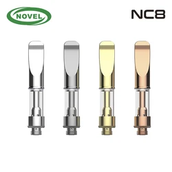 Ceramic Heating coil CBD vape cartridge 510 atomizer NC8 with quartz glass and Special 5-hole oil intake design