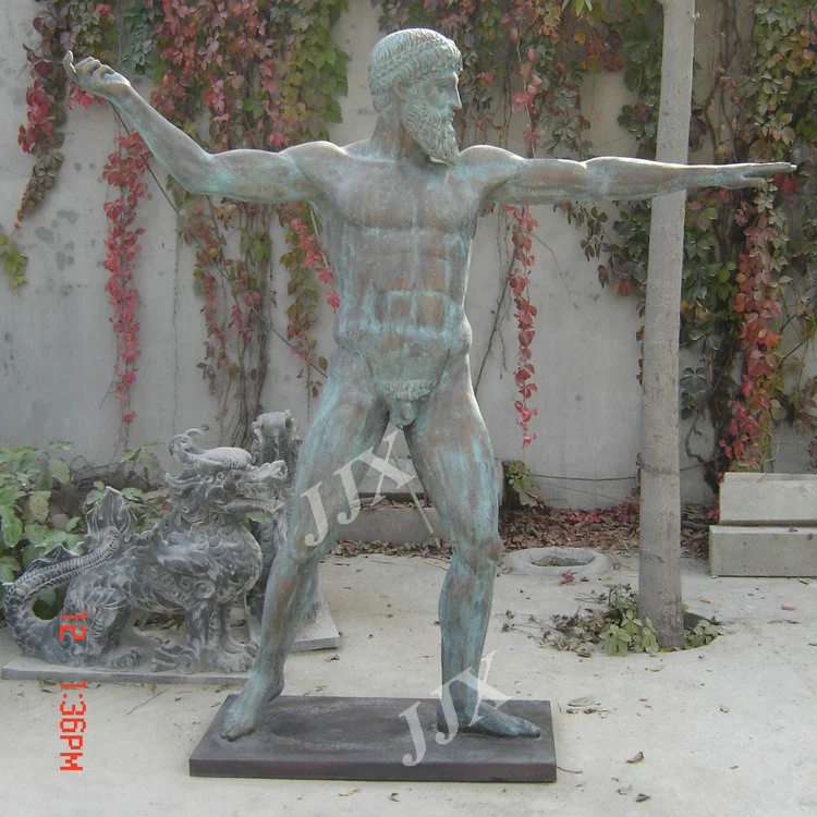 Handmade Outdoor Garden Life Size Metal Neptune Bronze Poseidon Statues
