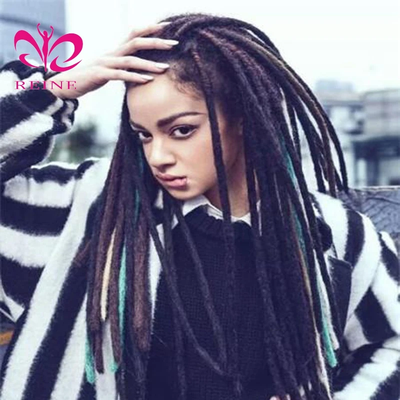 REINE New Product 2 Tone Colors Dreadlock Crochet Hair 5g/Strands Handmade Dreadlock Extensions