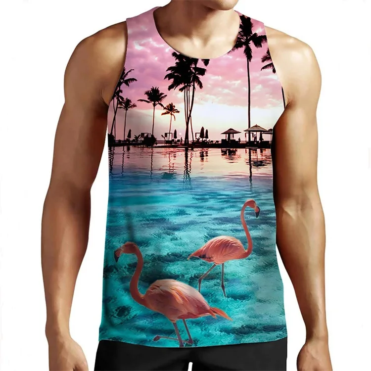 
Hot Fashion Fitness Clothes Mens Sports Wear Tank Top Gym Stringer Vest 